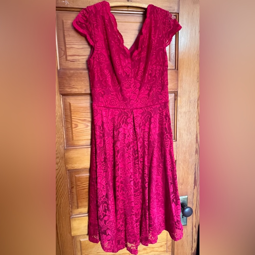 Red Lace Cocktail Dress